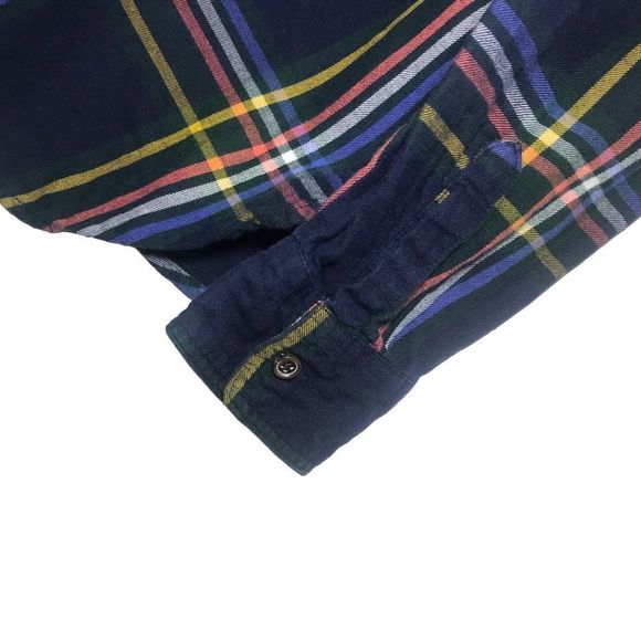 Old Navy 100% Cotton Plaid Button Front Shirt Size Medium - Picture 7 of 10